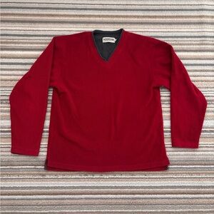 90’s WindRiver Red Fleece V-Neck Pullover